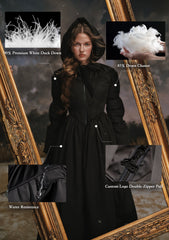 Black&White Warrior Down Coat (Black)