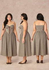 Curve&Plus Bear Date Dress(Long)