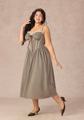 Curve&Plus Bear Date Dress(Long)