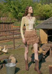 Cheese Mille Crepe Pantskirt