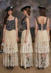 Azure Flower Fair Corset