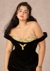 Curve&Plus Golden Eagle Goddess Dress